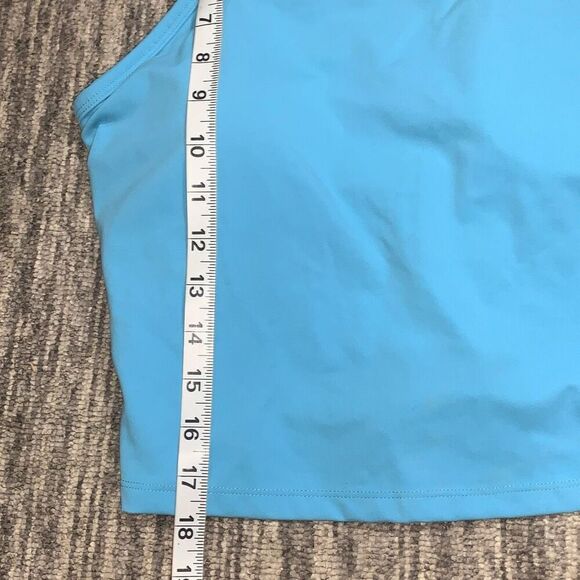 FLX Women’s Medium Cropped Tank Top‎ Blue Sports Bra Travel Leisure Comfort - Picture 5 of 6